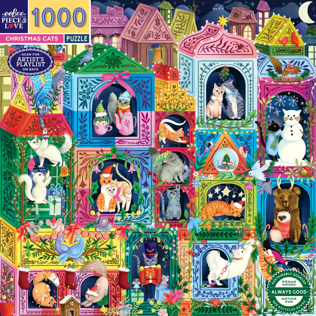 Christmas Cats 1000-Piece Puzzle