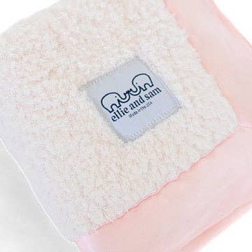 Classic Baby Lovey with Satin Trim in Chenille Cozy, Pink