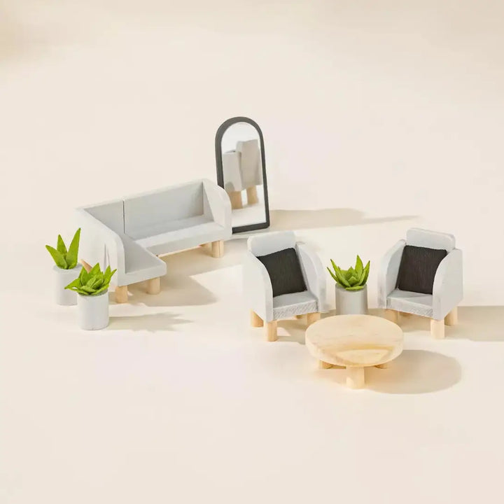 Living Room Wooden Doll House Furniture