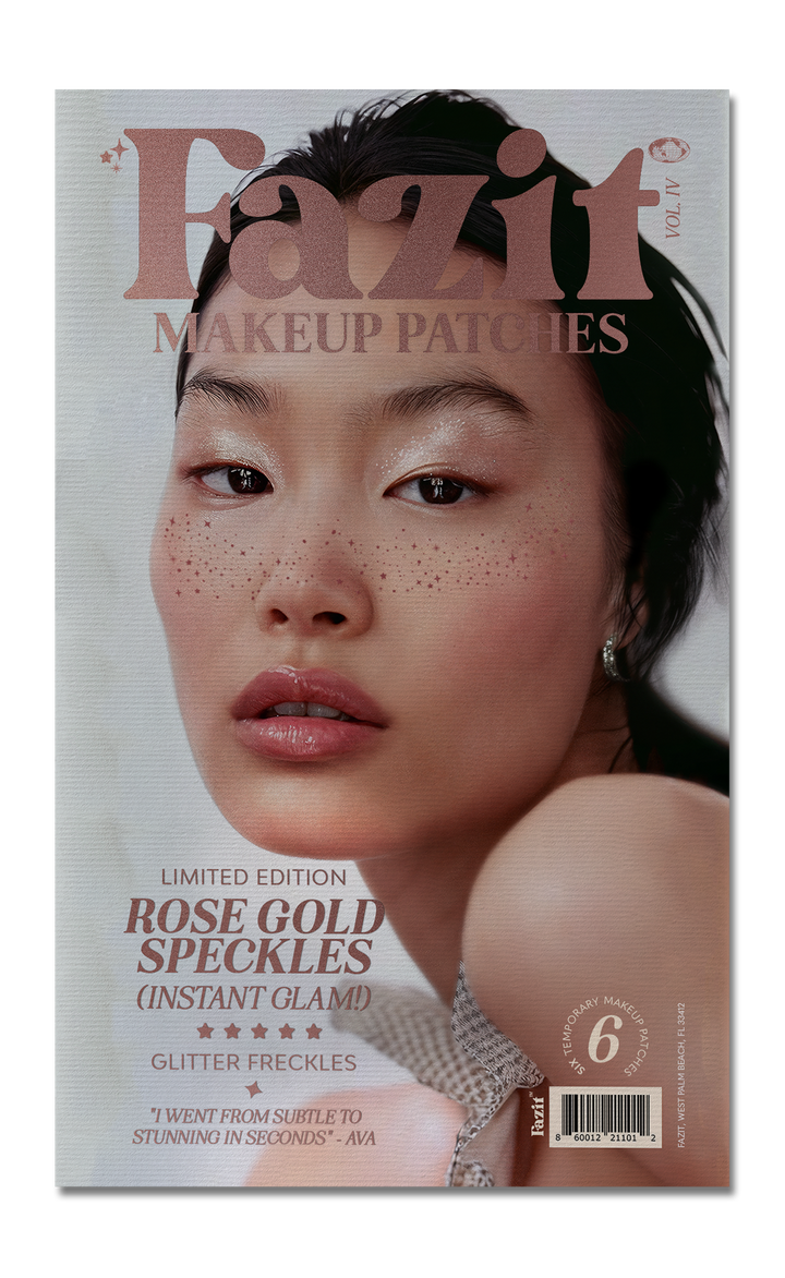 Rose Gold Stardust Speckles Makeup Patches: 6