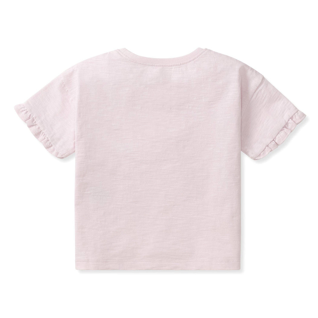 Drop Shoulder Ruffle T-Shirt: 3T