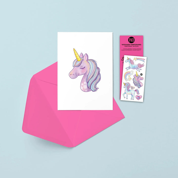 Unicorn Tattoo Greeting Card