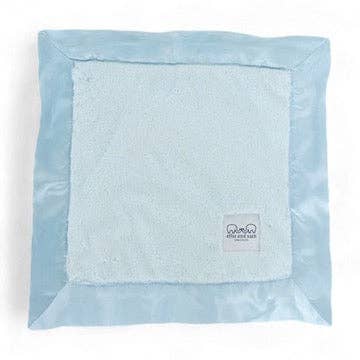 Luxury Baby Lovey with Satin Trim in Luxe Plush, Blue