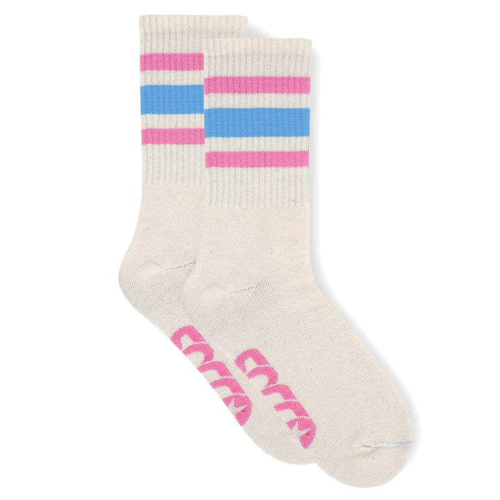 Adult S/M Cotton Candy Striped Socks