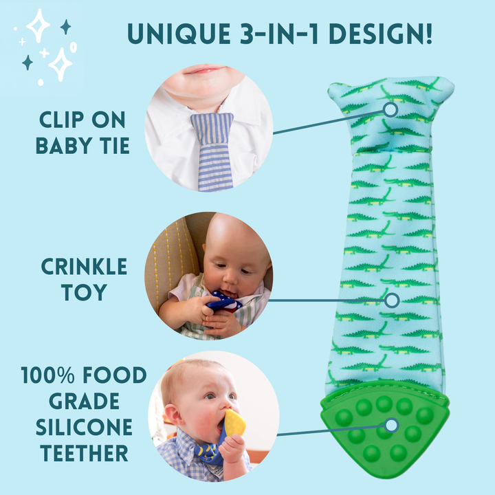 Polka Dot Teething Tie Crinkle Toy