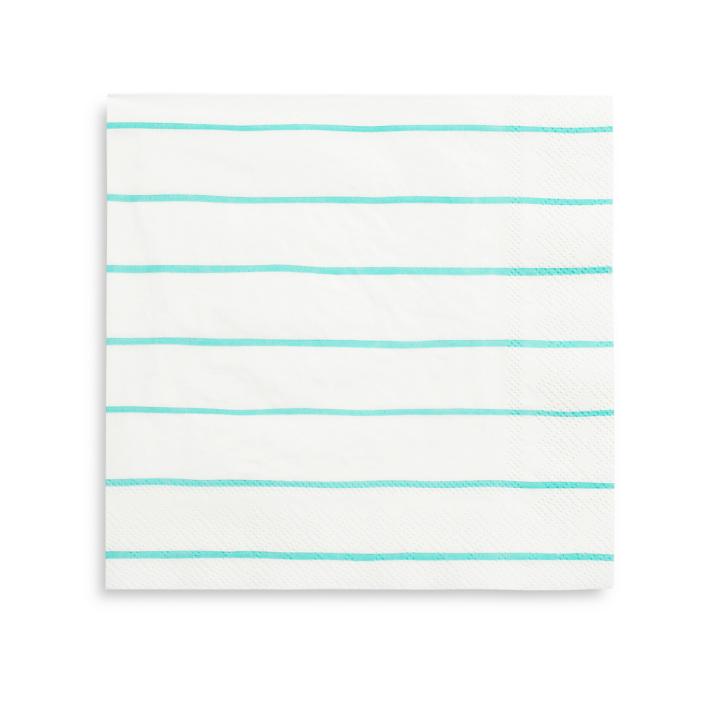 Striped Petite Napkins - 16 Pk. Mint
