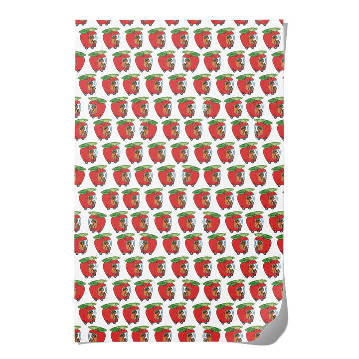 Richard Scarry Lowly's Apple Car wrapping paper: Roll of 3 Sheets