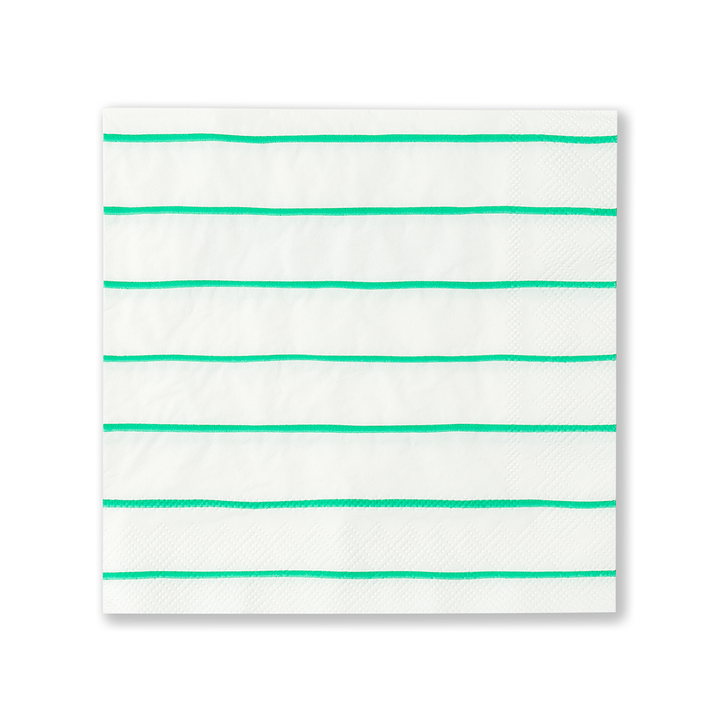 Striped Petite Napkins - 16 Pk Clover Green