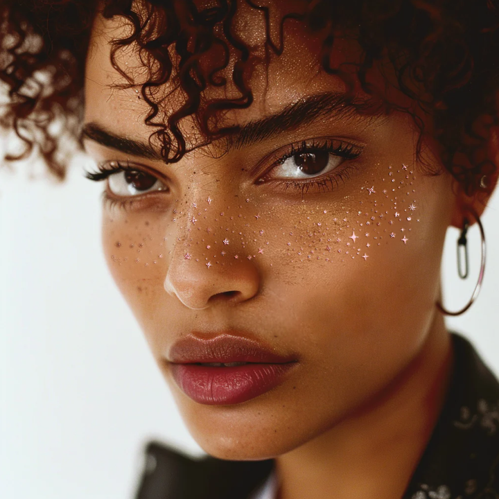 Rose Gold Stardust Speckles Makeup Patches: 6