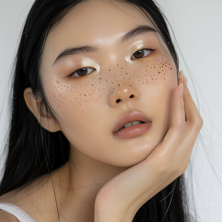 Rose Gold Stardust Speckles Makeup Patches: 6