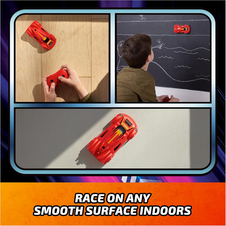 Wall Racer Zero Gravity Sprint RC Car Wall Climber, Red USB-C Rechargeable Indoor ...
