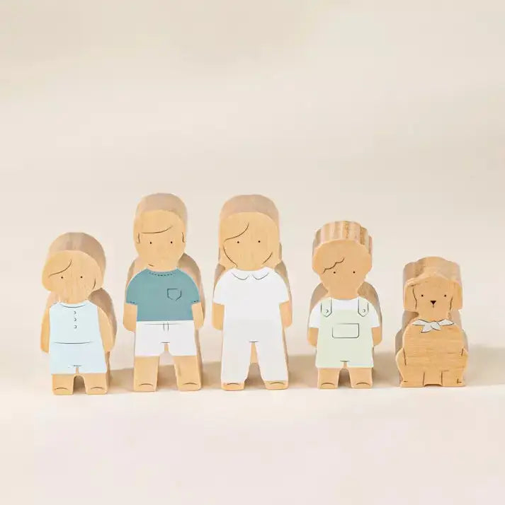 Family Wooden Doll House Characters