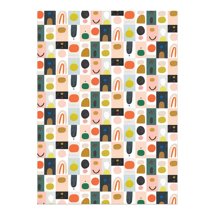 Color Block Wrapping Roll of Sheets