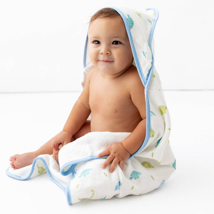 Hooded Towel and Washcloth Set: Dinosaur