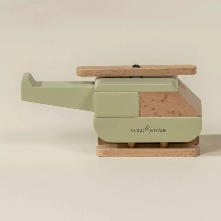 Helicopter Wooden Vehicle