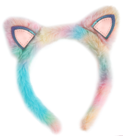 Rainbow Furry Kitty Headband