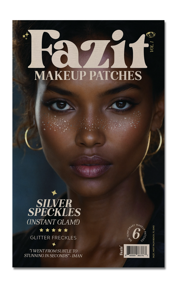 Silver Glitter Freckles Makeup Patches: 6