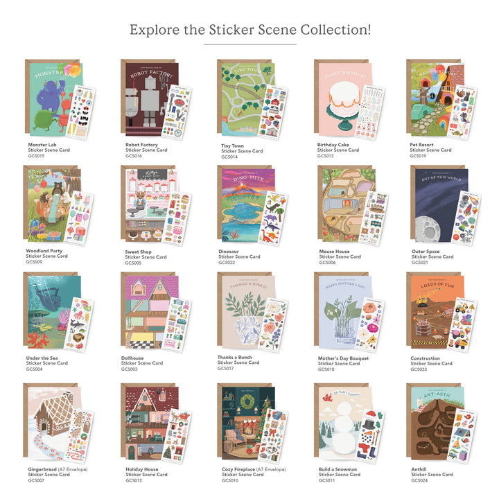 Sticker Scene Card - Pet Resort Birthday
