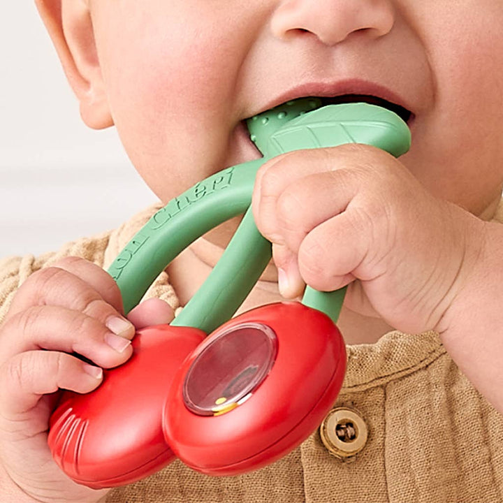 Silicone Teether with Rattle: Goose