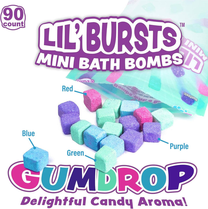 Lil' Bursts Mini Bath Bombs 90 Count, Gumdrop