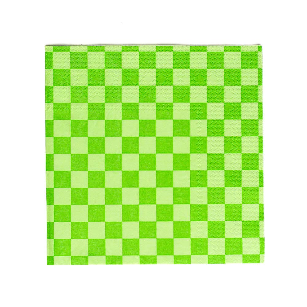 Check Cocktail Napkins - 20 Pk Peaches N' Cream