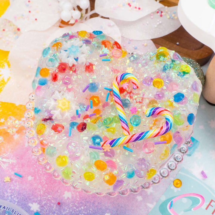 Candy Cane Crush Crunchy Slime