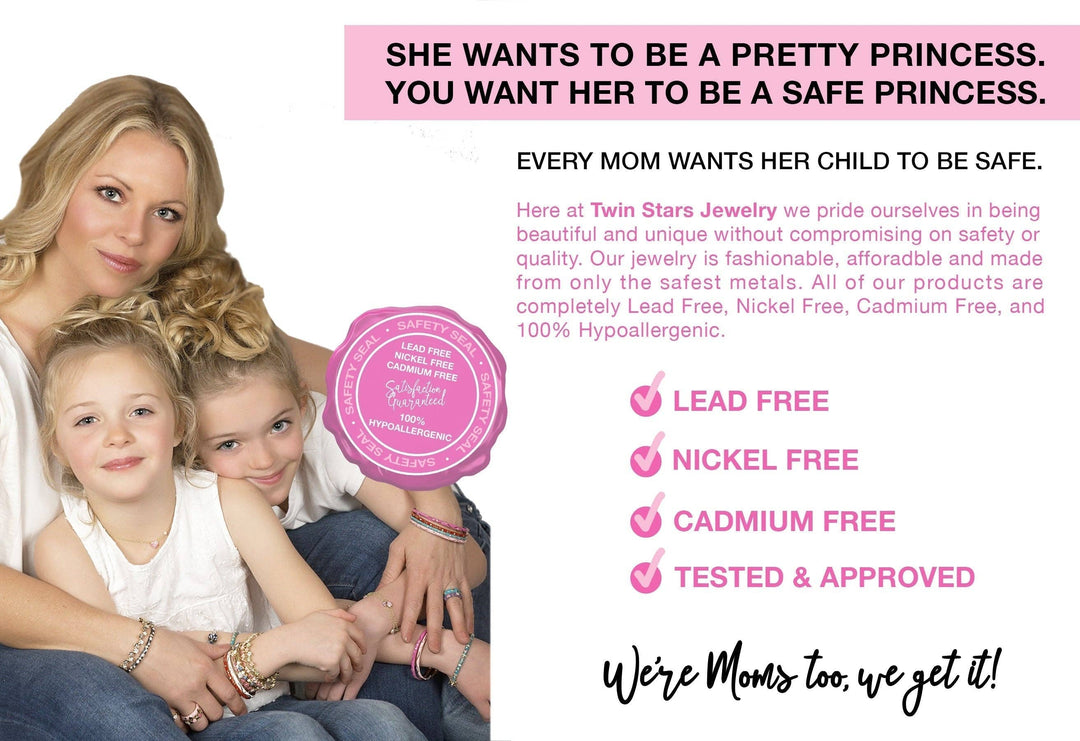 Enamel Heart Bangle: Pink With White Hearts / 3-6 Yr