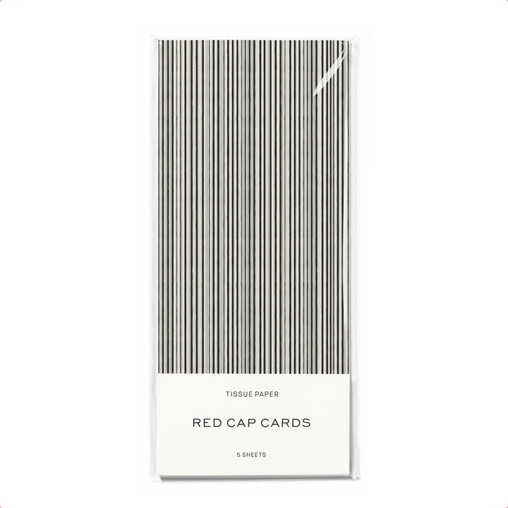 Black Stripe tissue paper: 5 Sheets
