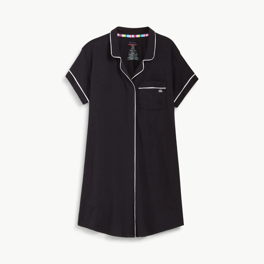 Women's Magnetic Modal Sleep Shirt Onyx Black