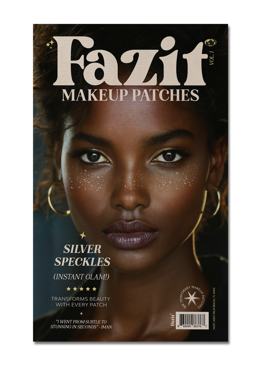 Silver Glitter Freckles Makeup Patches: 6