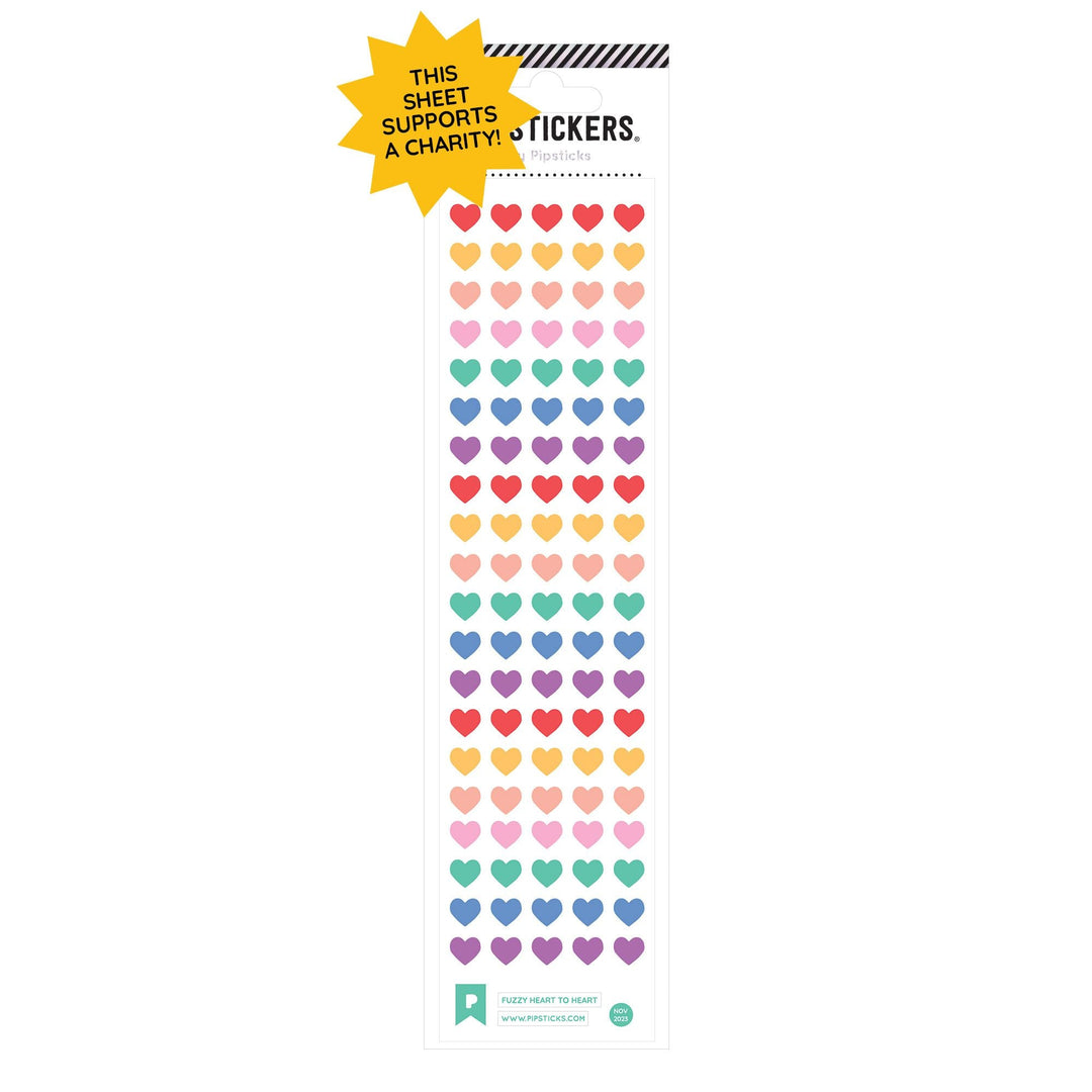 Fuzzy Heart Stickers