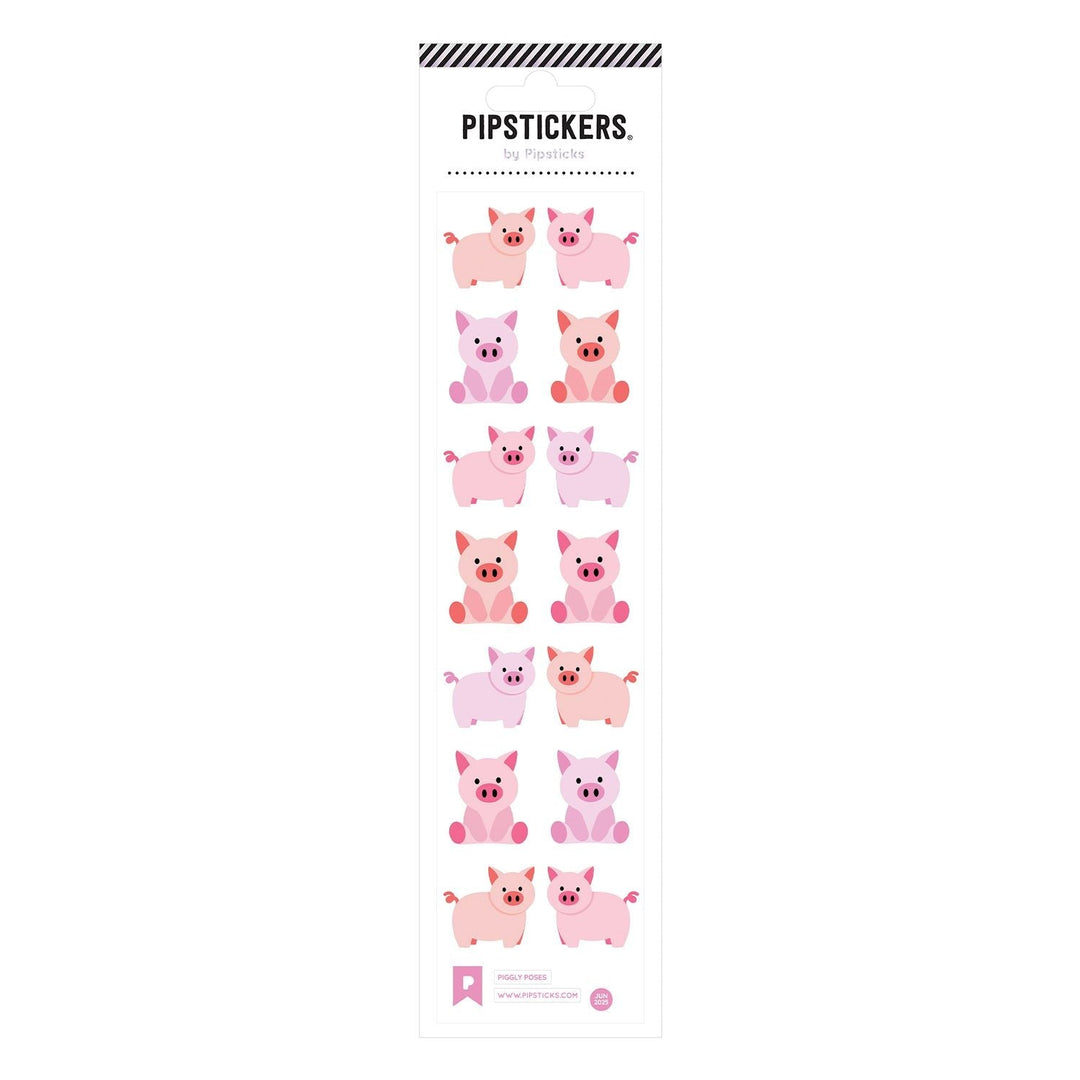 Piggly Poses Stickers
