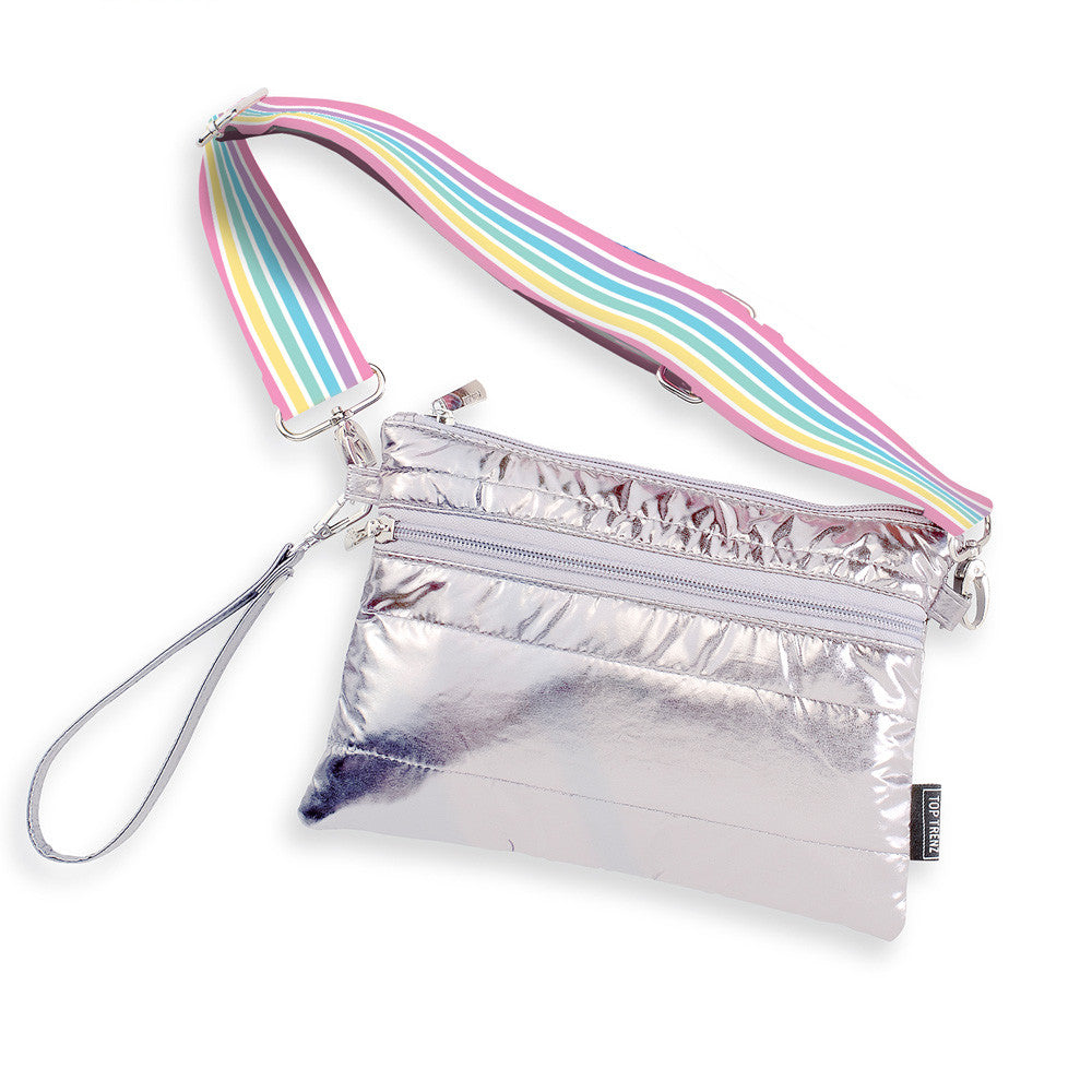 Iridescent Puffer Crossbody Bag