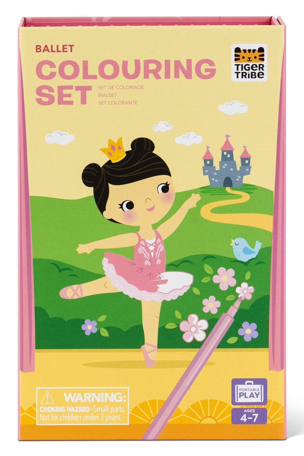 Photo of coloring box with ballet theme. 
