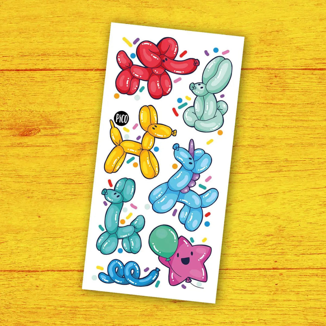 Balloon Animal Temporary Tattoos