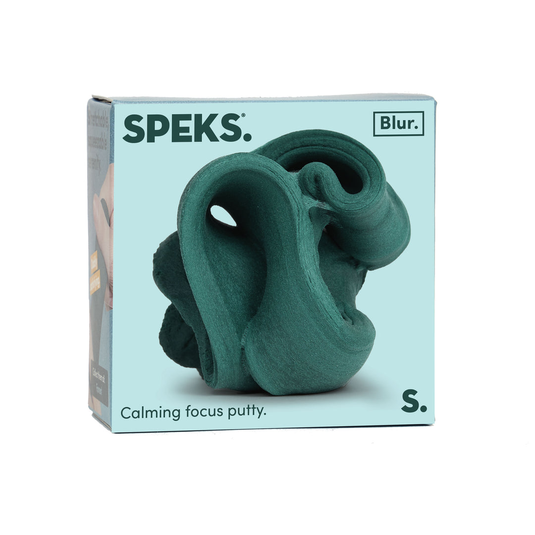 Forest Green Blur Calming Focus Putty