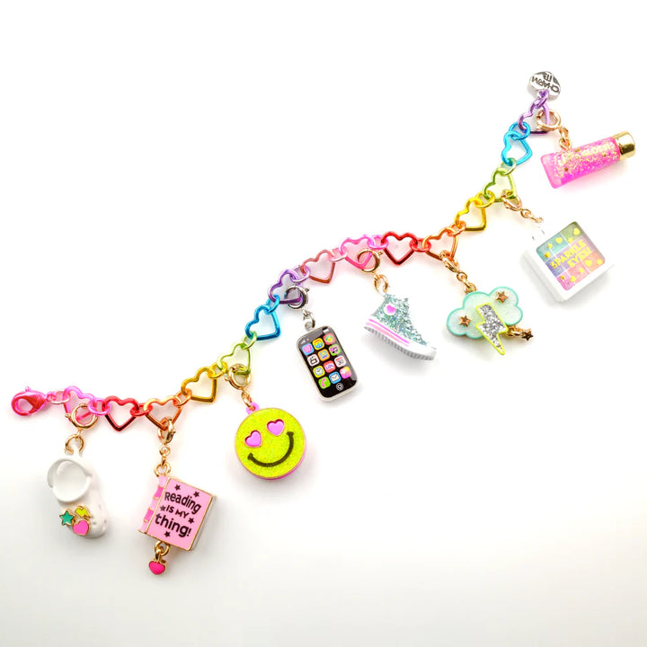 Charm It Chain - Rainbow Heart Bracelet