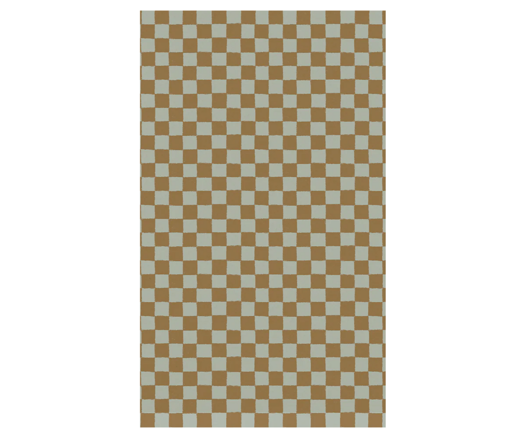 Mint Ocher Checker Wrap - 10 m