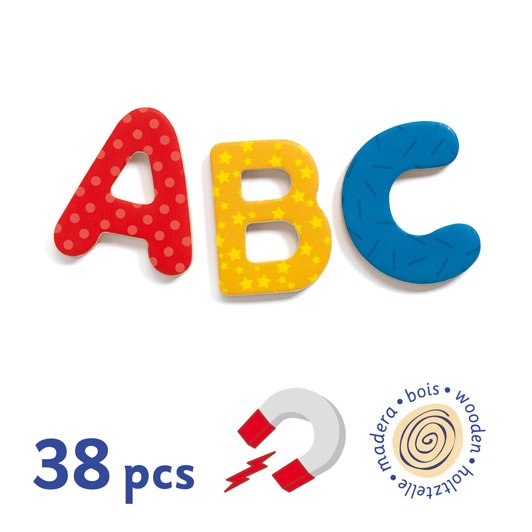 Wooden Magnetics 38 Big Letters