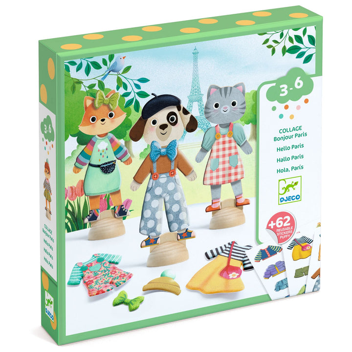 Sticker Dress Up Dolls Paris