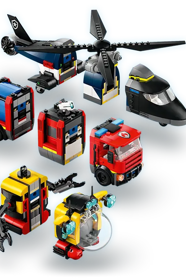 Photo of a lego in 3 parts each 