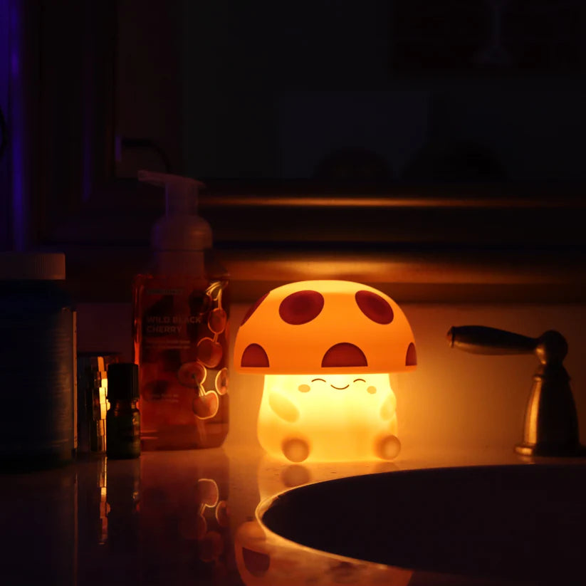 Orange Squishy Mushroom Light