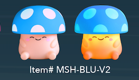 Blue Squishy Mushroom Light