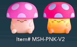 Pink Squishy Mushroom Light