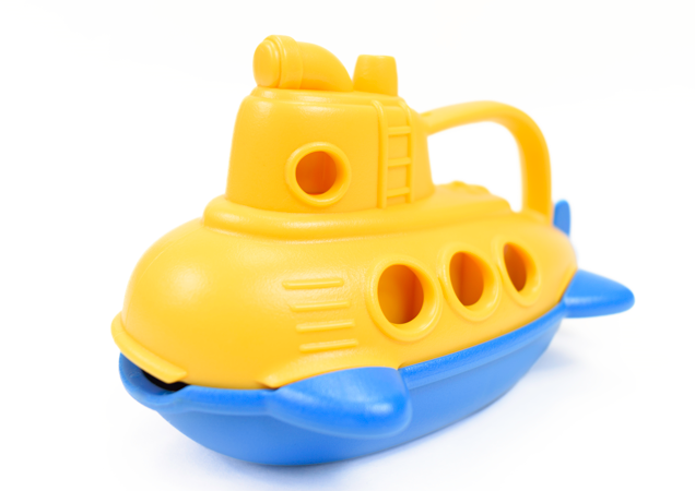 Bubbling Submarine Bath Boat Yellow Top
