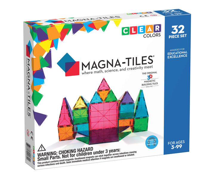 Magna-Tiles Clear Colors Magnetic Building Sets