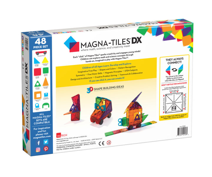 Magna-Tiles Clear Colors Magnetic Building Sets