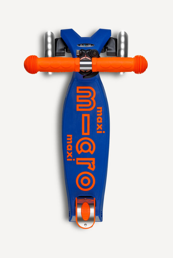Maxi Deluxe Foldable LED Scooter Neon Blue Orange