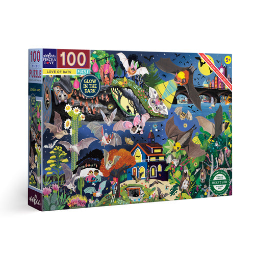Love of Bats 100-Piece Glow Puzzle