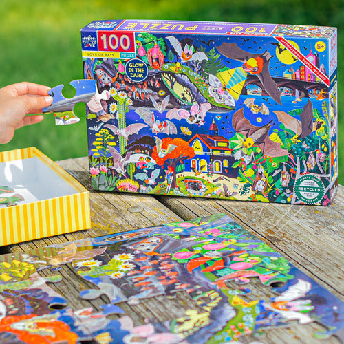 Love of Bats 100-Piece Glow Puzzle